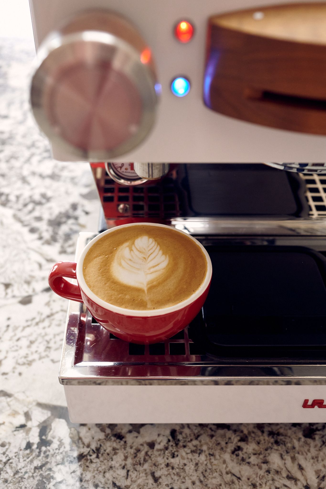 Latte art with the Linea Mini Espresso Machine.